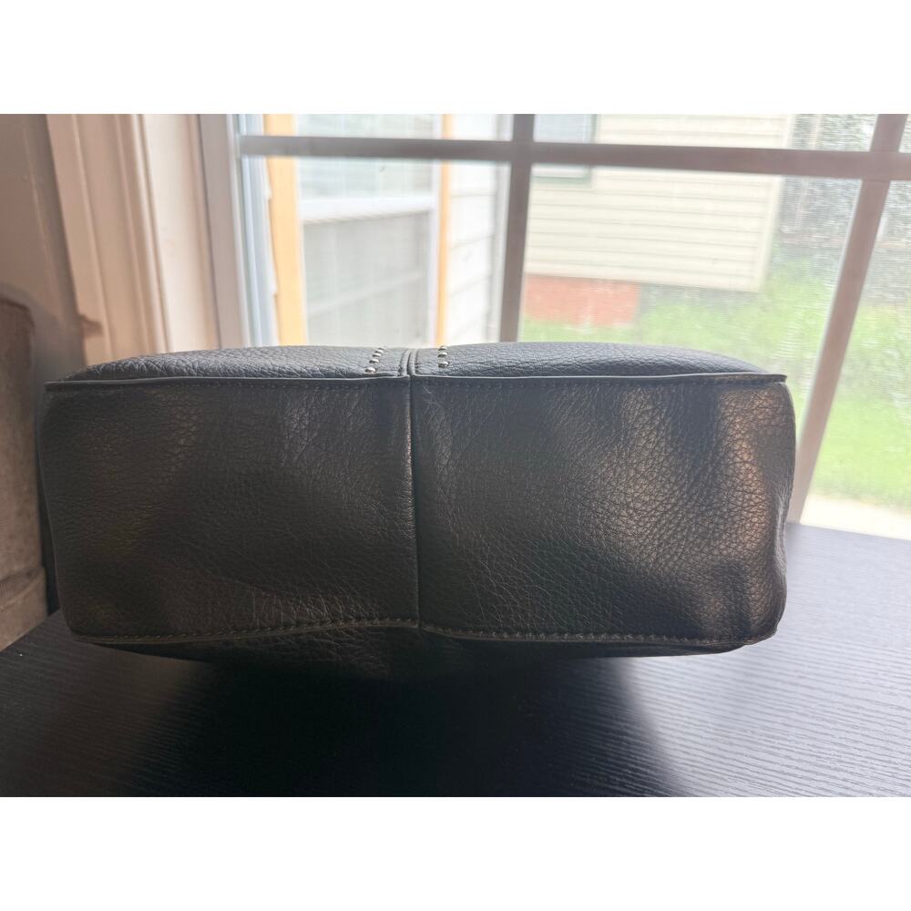 Montana West Black Studded Faux Leather Hobo Shoulder Bag Pebbled Leather Purse - Picture 9 of 16